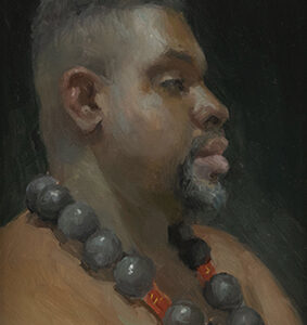 Portrait with Egyptian Beads