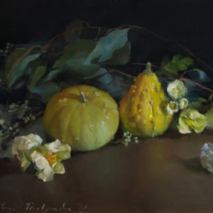 Gourds and White Flowers